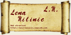 Lena Milinić vizit kartica